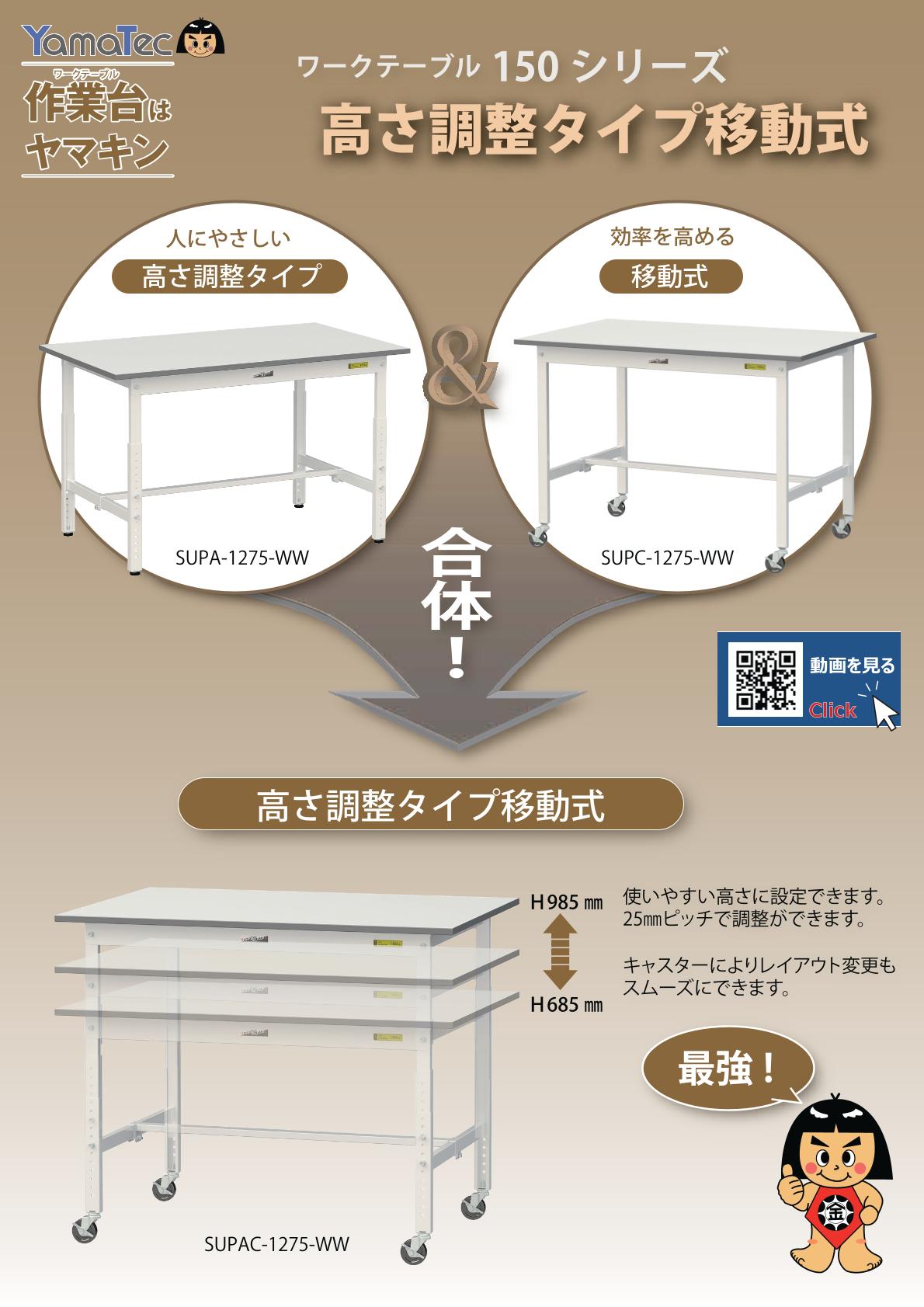 150シリーズ　高さ調整タイプ移動式カタログ